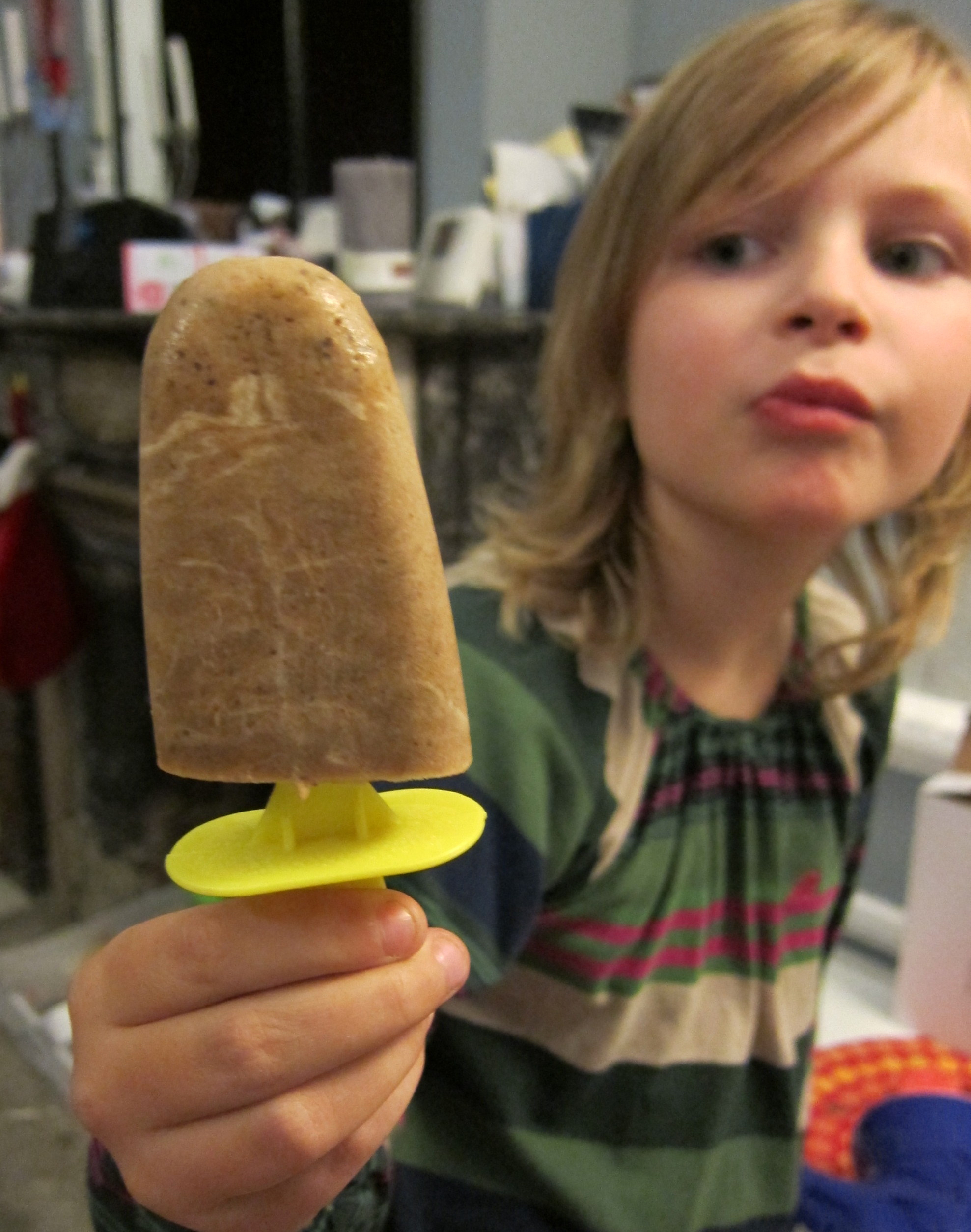 Prune frozen yoghurt - perfect for ice popsicles!