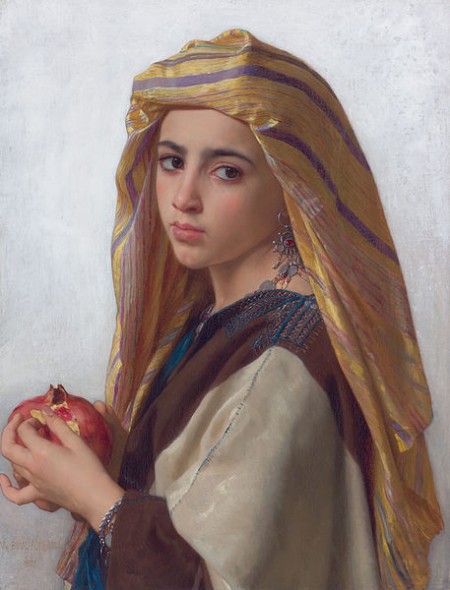 Girl with a pomegranate by William Bouguereau
