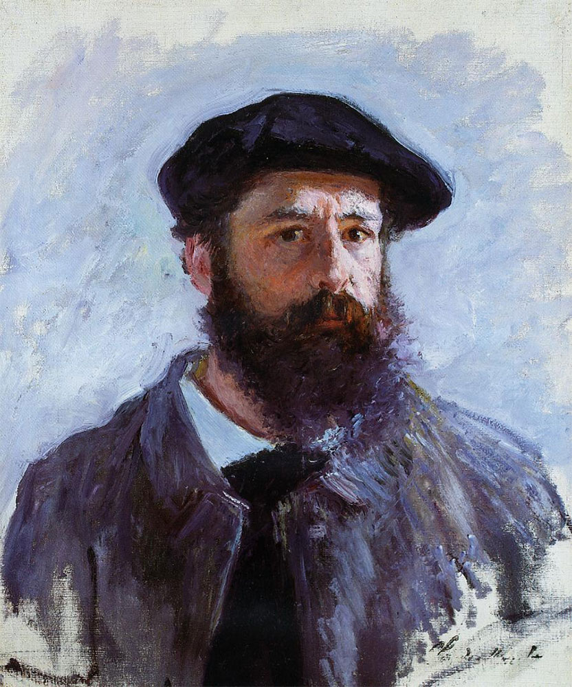 Claude Monet (1840-1926), in a self-portrait with a beret from the Artist's somewhat younger days.