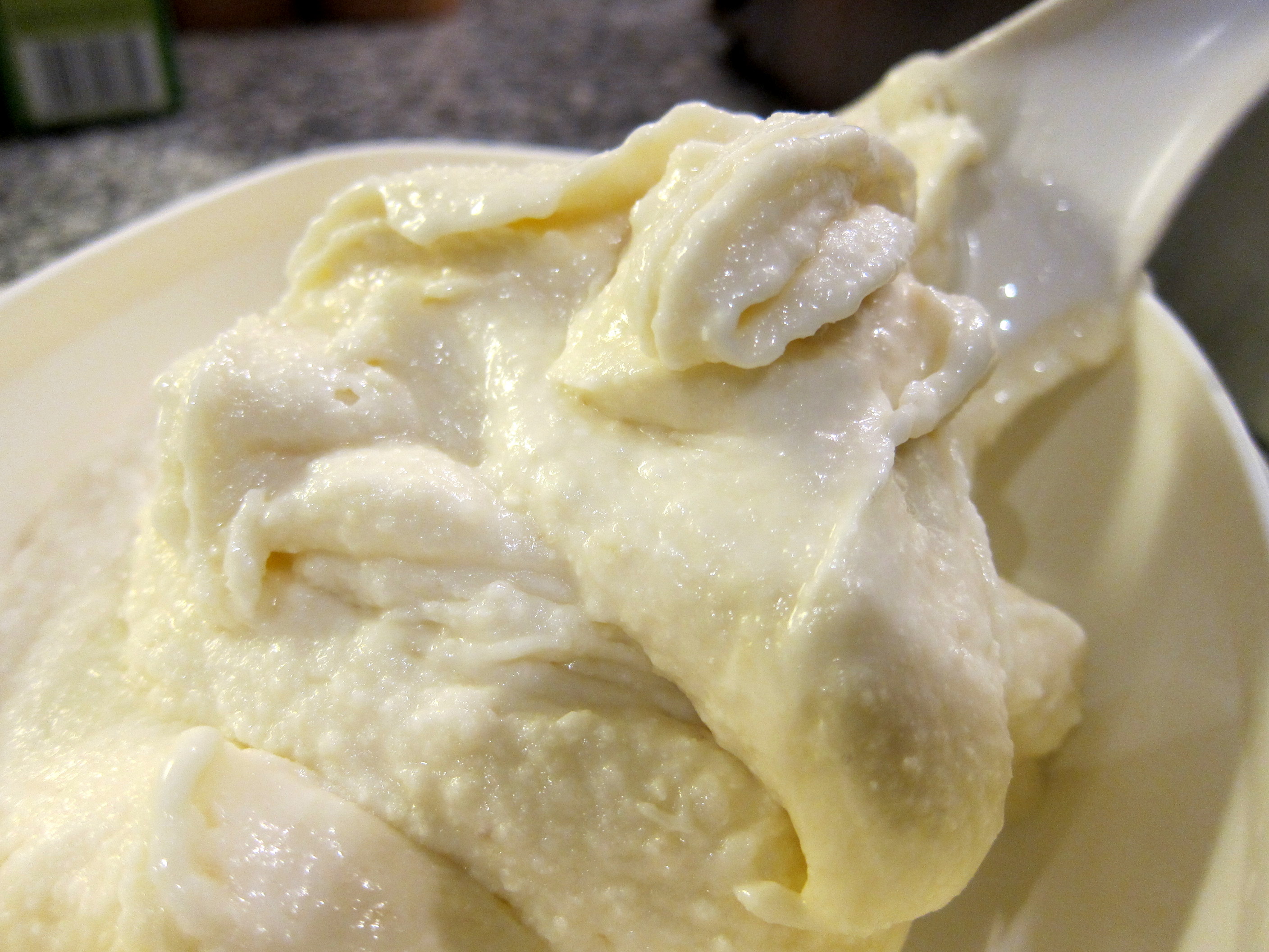 Marzipan ice cream - straight from the churning