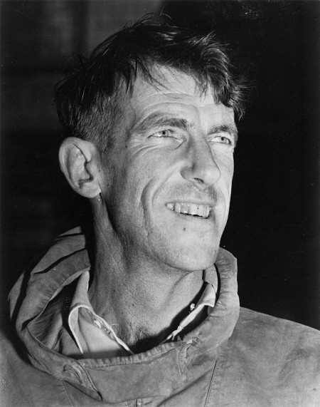 Edmund Hillary, New Zealander and possibly the world's most famous mountaineer. Hillary and his sherpa guide Tenzing Norgay were the first ones to reach the top of Mount Everest, the world's highest mountain, in May 1953.