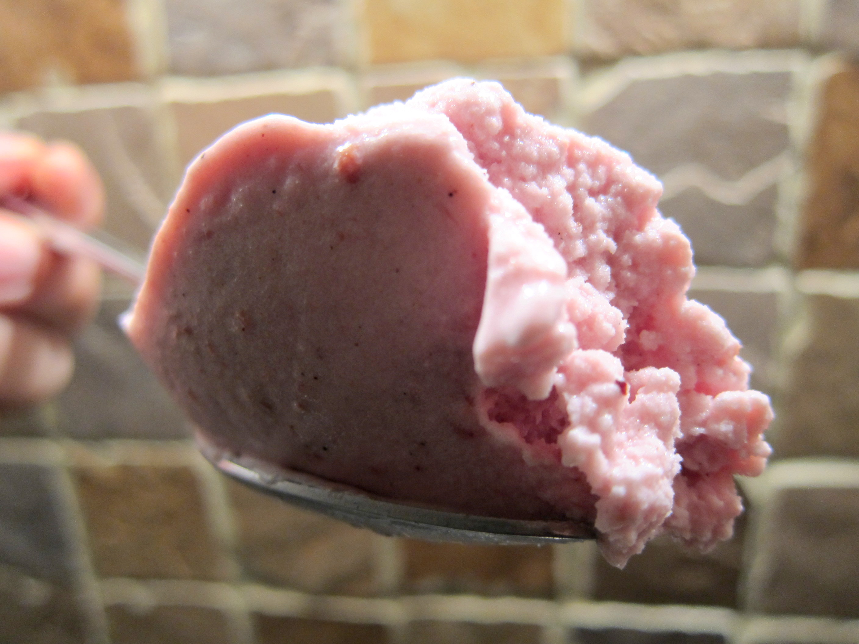Cherry frozen Kefir ice cream
