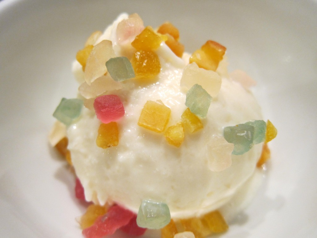 If you like to add things to your marzipan, why not do the same with the ice cream?